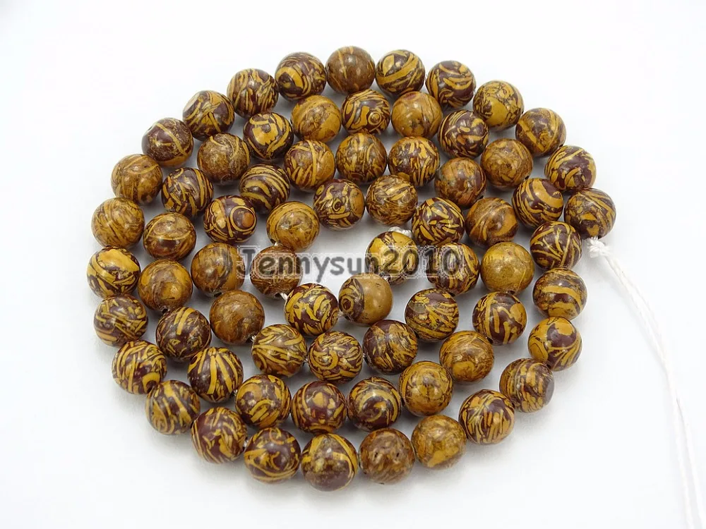 

Natural Elephant Skin Jas-per 6mm Gems Stones Round Ball Loose Spacer Beads 15'' 5 Strands/ Pack