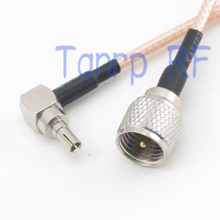 

10pcs 15CM Pigtail coaxial jumper cable RG316 extension 6inch mini UHF male plug to CRC9 male right angle RF adapter connector
