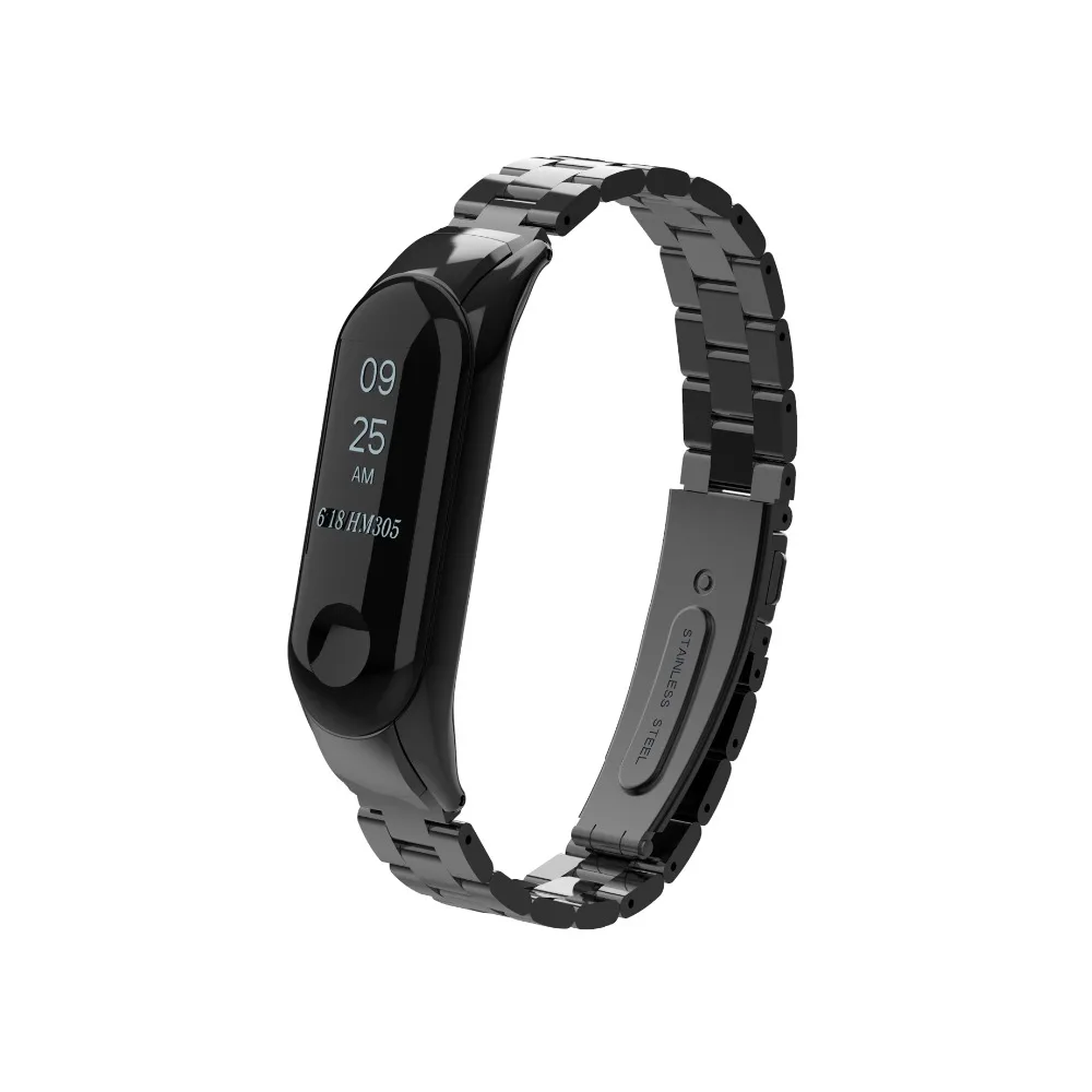 Mi Band 3 ремешок для Xia mi Band 3 браслет металлический ремешок на запястье Безвинтовой браслет из нержавеющей стали mi band 3 браслет