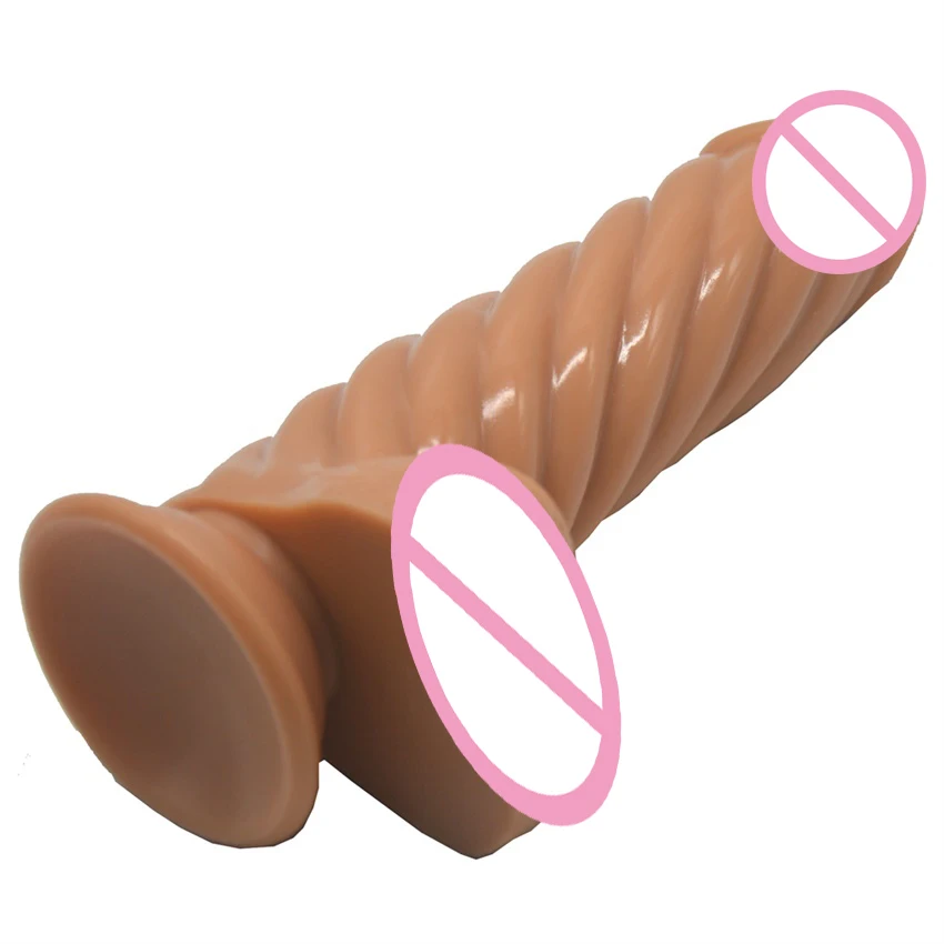 Реалистичный фаллоимитатор MLSice с присоской для стимуляции резьбы веревочный