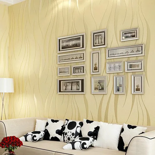 Нетканые обои 3D Рулон обоев для настольной печати Современный простой стиль Поверхность в полоску Нетканые обои papel de parede D54 on.