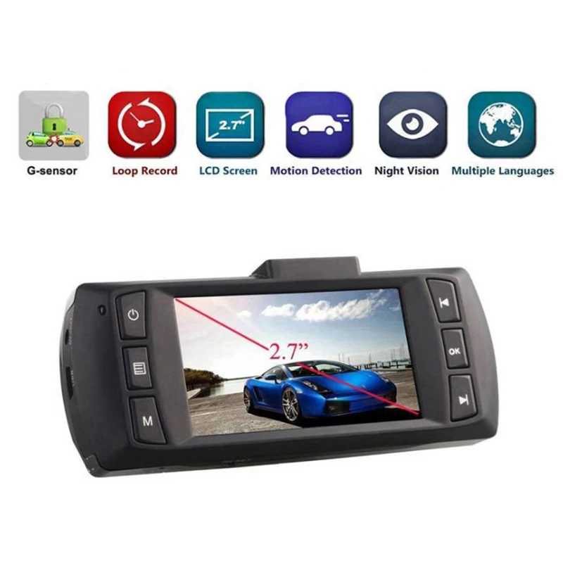 Автомобильный видеорегистратор 2 7 &quotFull HD 1080P DashCam Автомобильная камера видео