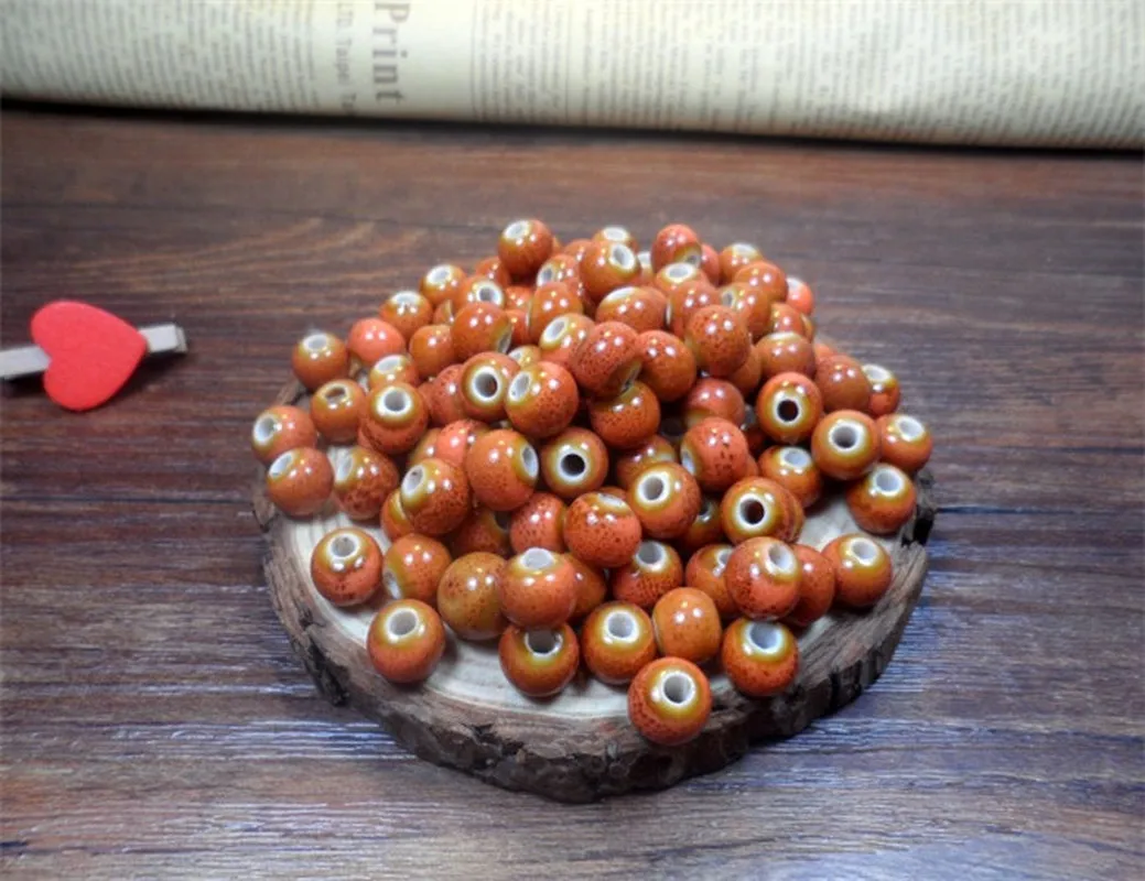 50 шт. 8 мм китайские традиционные ремесла глазурь для цветов керамические бусины
