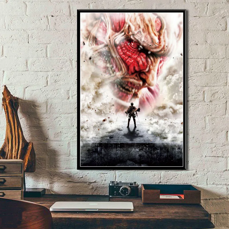 Постеры и печать атака на Титанов сезон 3 Горячая Япония плакат в стиле аниме, фильм Настенная картина холст живопись для комнаты домашний декор - Цвет: 0017