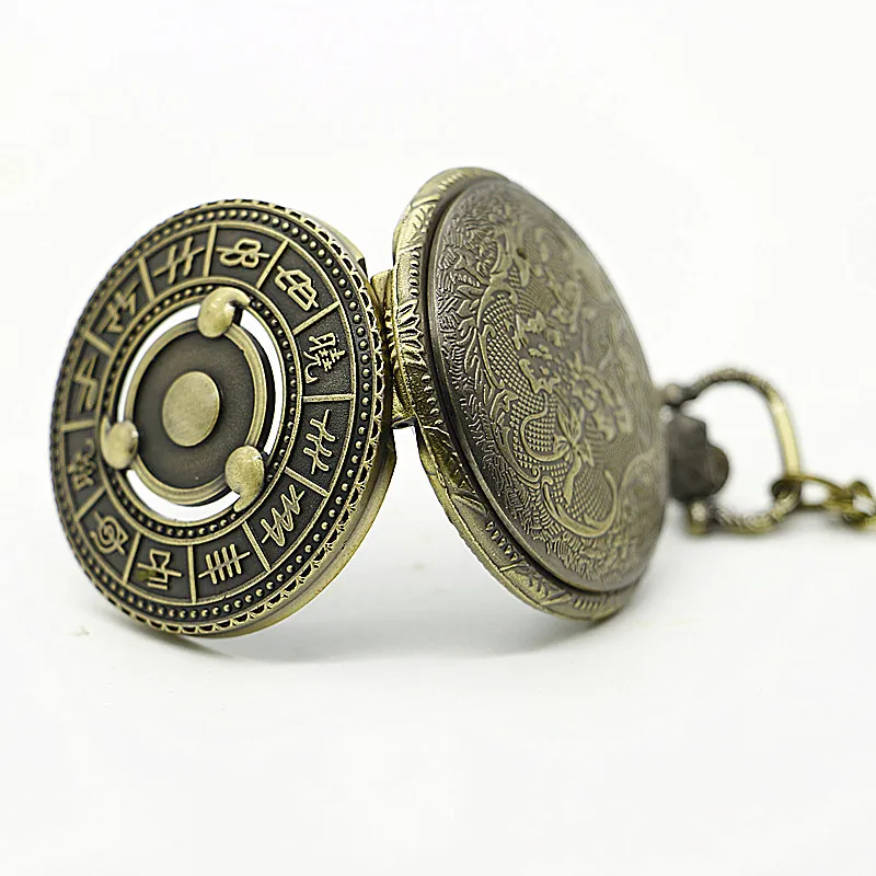 Vintage Anime Sharingan Compass Quartz Pocket Watch With Necklace Pendant Clock Gift PB528 |