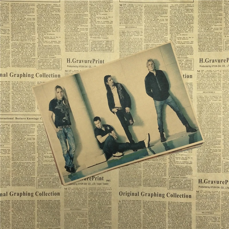 Винтажный Ретро-постер Apocalyptica в стиле рок-группы музыки гитары матовая