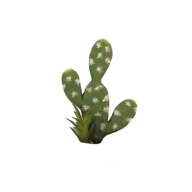 cactus DIY креативный имитация зеленого растения трехушастый кактус суккулент горшочек без горшка Настольный свадебный Декор подарок - Цвет: cactus