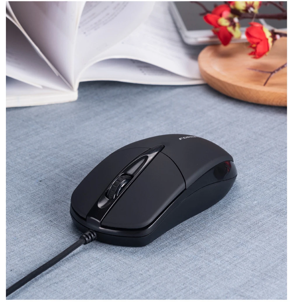Forka Silent Click USB Проводная компьютерная эргономичная мышь Mute PC Компьютерная игра бизнес для ПК ноутбук офисный аксессуар