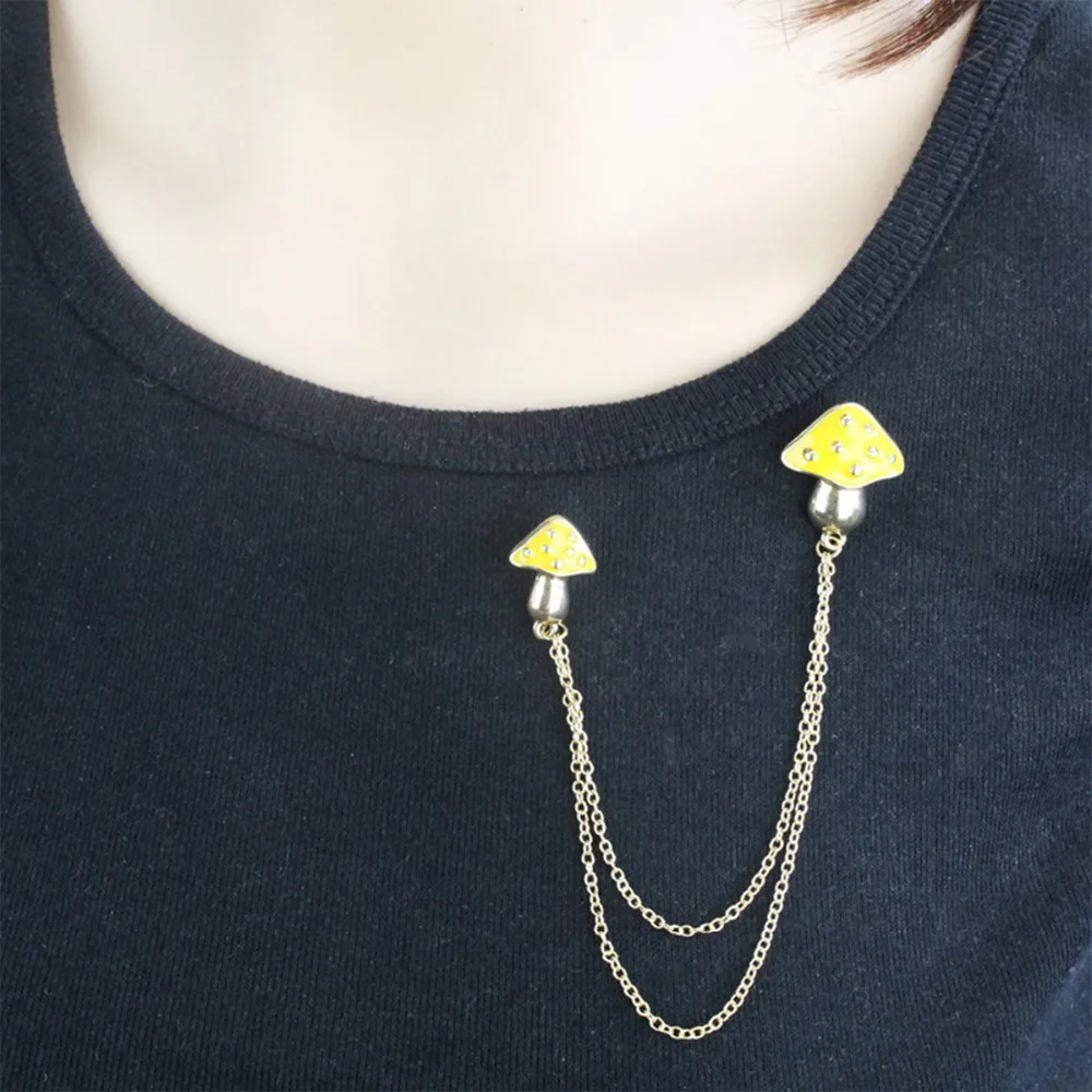 Fashion Woman Girl Mushroom Enamel Brooches Pins Zinc Alloy Shawl Brooch Factory Wholesale Sales Clothing Accesories | Украшения и