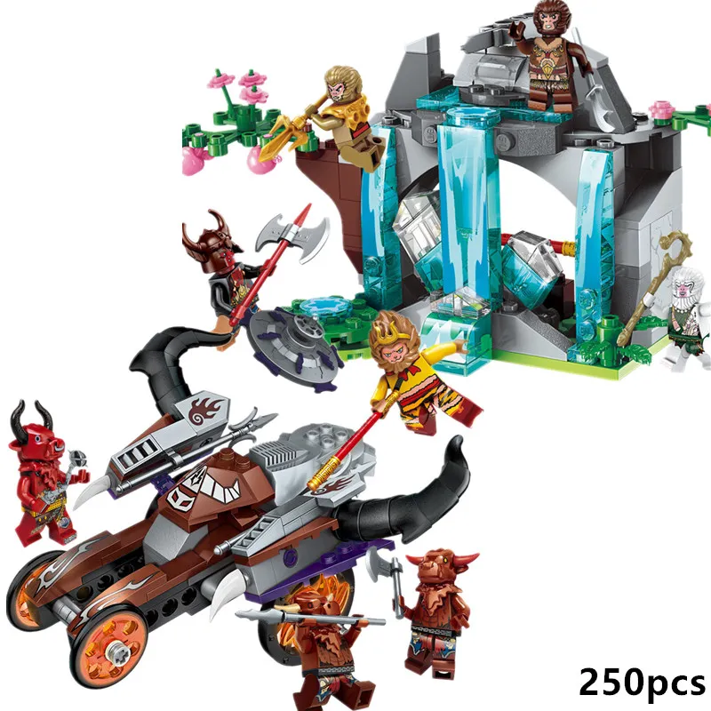 Without Original Box Goku Sun Wukong храм воскресения башня боевое оружие Строительные блоки Набор Классическая модель детские наборы игрушки Совместимые - Цвет: Without Original Box
