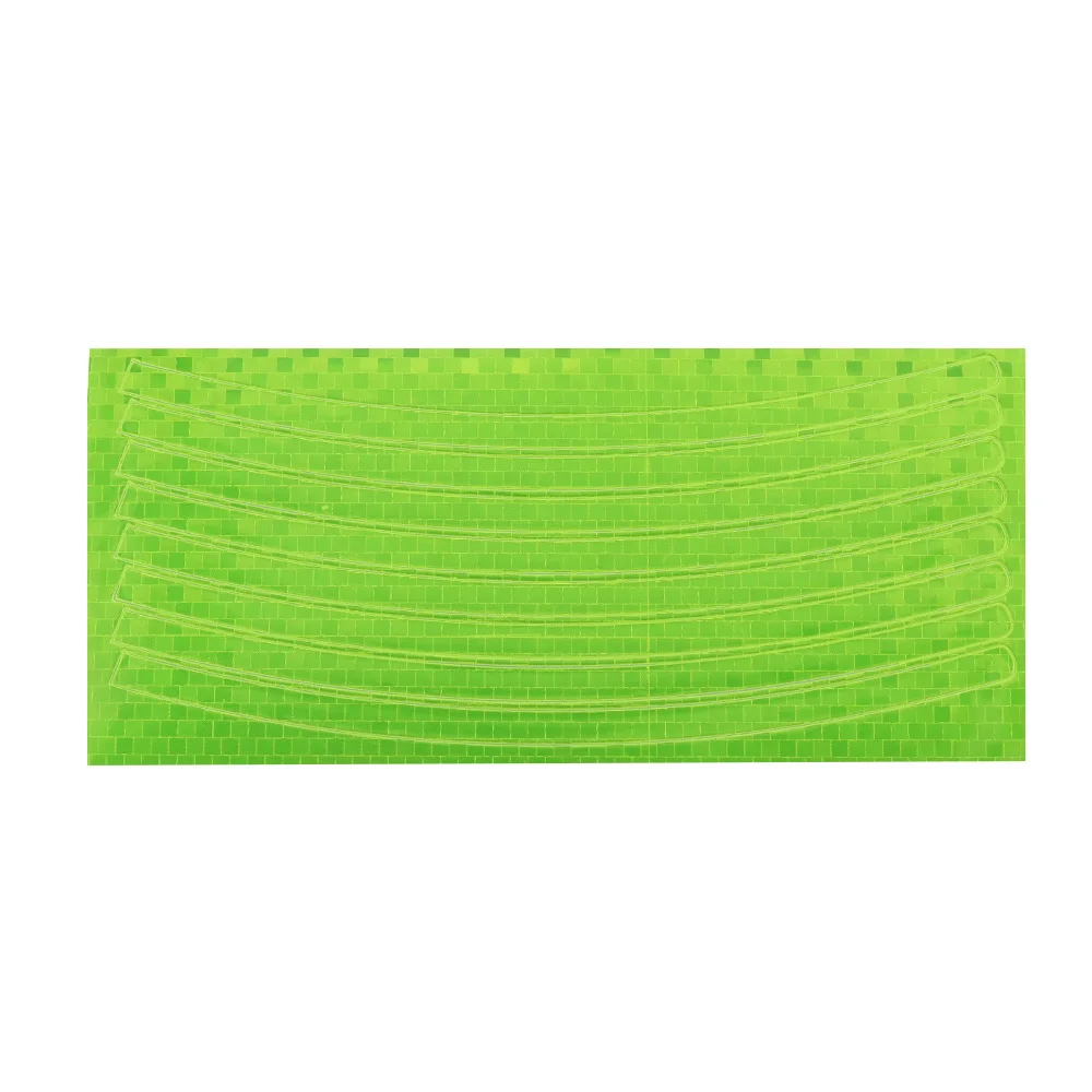 light green Открытый Автомобиль Мотоцикл Велоспорт велосипедный отражатель флуоресцентная наклейка обод колеса Светоотражающая наклейка s Наклейка аксессуары - Цвет: light green