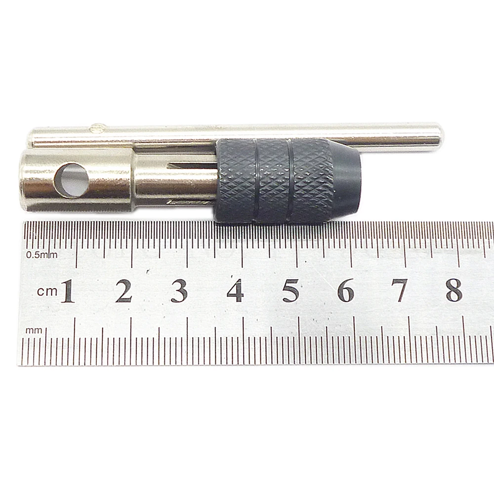 T-Handle Tap Wrench Chuck T Type Adjustable Screw Tapping Hand Tool Capacity M3-M6 1/8&quot-1/4&quot Bar Handle Ratchet | Инструменты