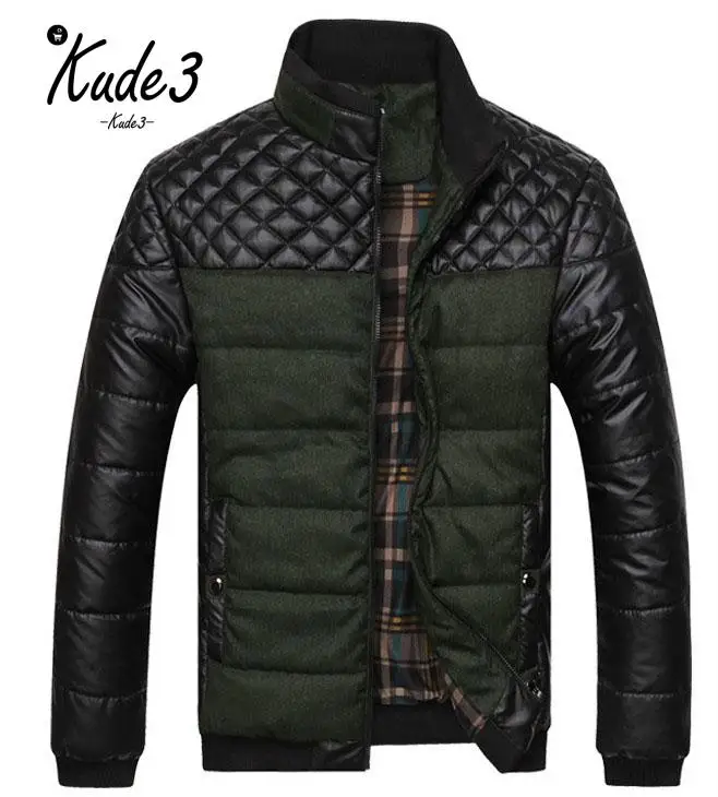 Дропшиппинг Новые зимние толстые мужские куртки и пальто из искусственной кожи в