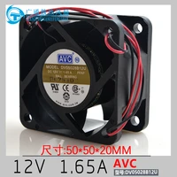 1pcs free shipping dv05028b12u dc 12v 1 65a 2 wire 50mm 50x50x28mm server square cooling fan