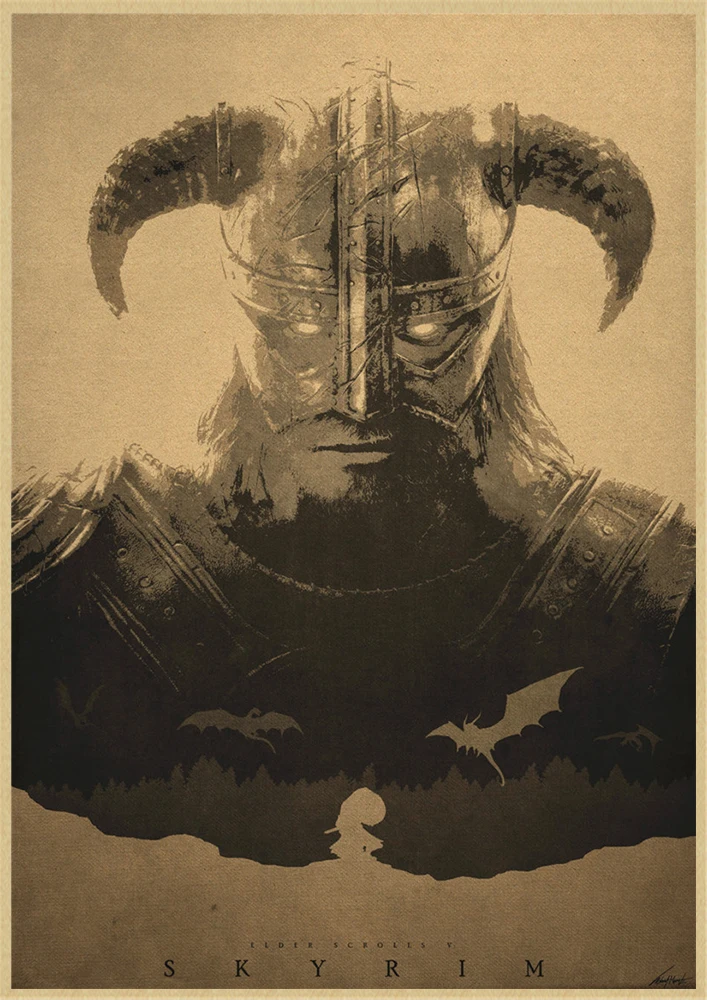 The Elder Scrolls Skyrim игра крафт-игра плакат домашний интерьер украшения рисунок core наклейки на стену