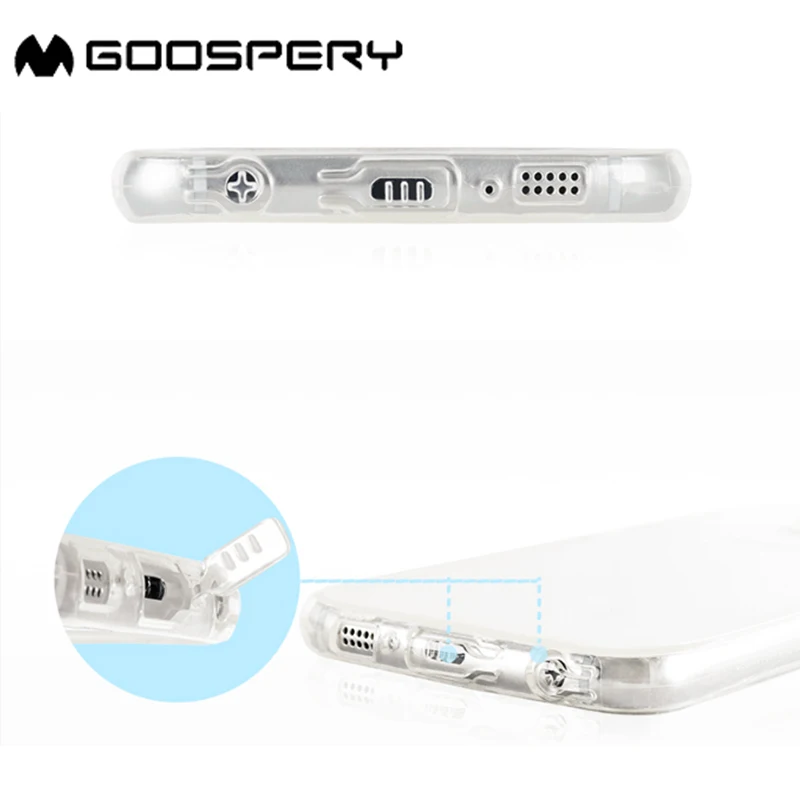 Goospery Clear Jelly Case For Apple Iphone 6S 6SPlus Soft TPU Transparent Ultra Thin Light Weight Cover |