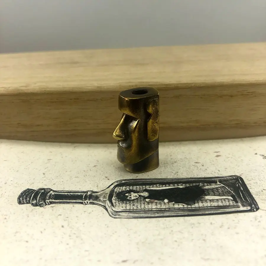 EDC Инструменты Нож бусины латунь Пасхальный остров статуи бусы на шнурок