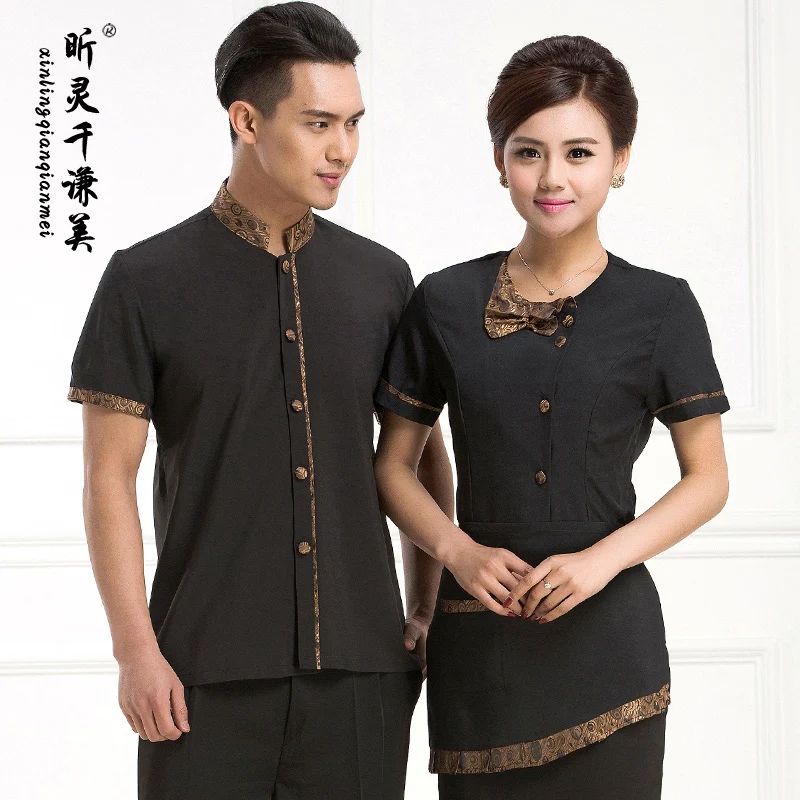 Отель официант девушка Летние комбинезоны Комбинезоны для девочек с короткими