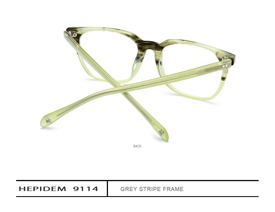 Acetate Eyeglasses Frame Men Square Prescription Glasses New Men's Male Myopia Optical Frames Clear Spectacles Eyewear 9114