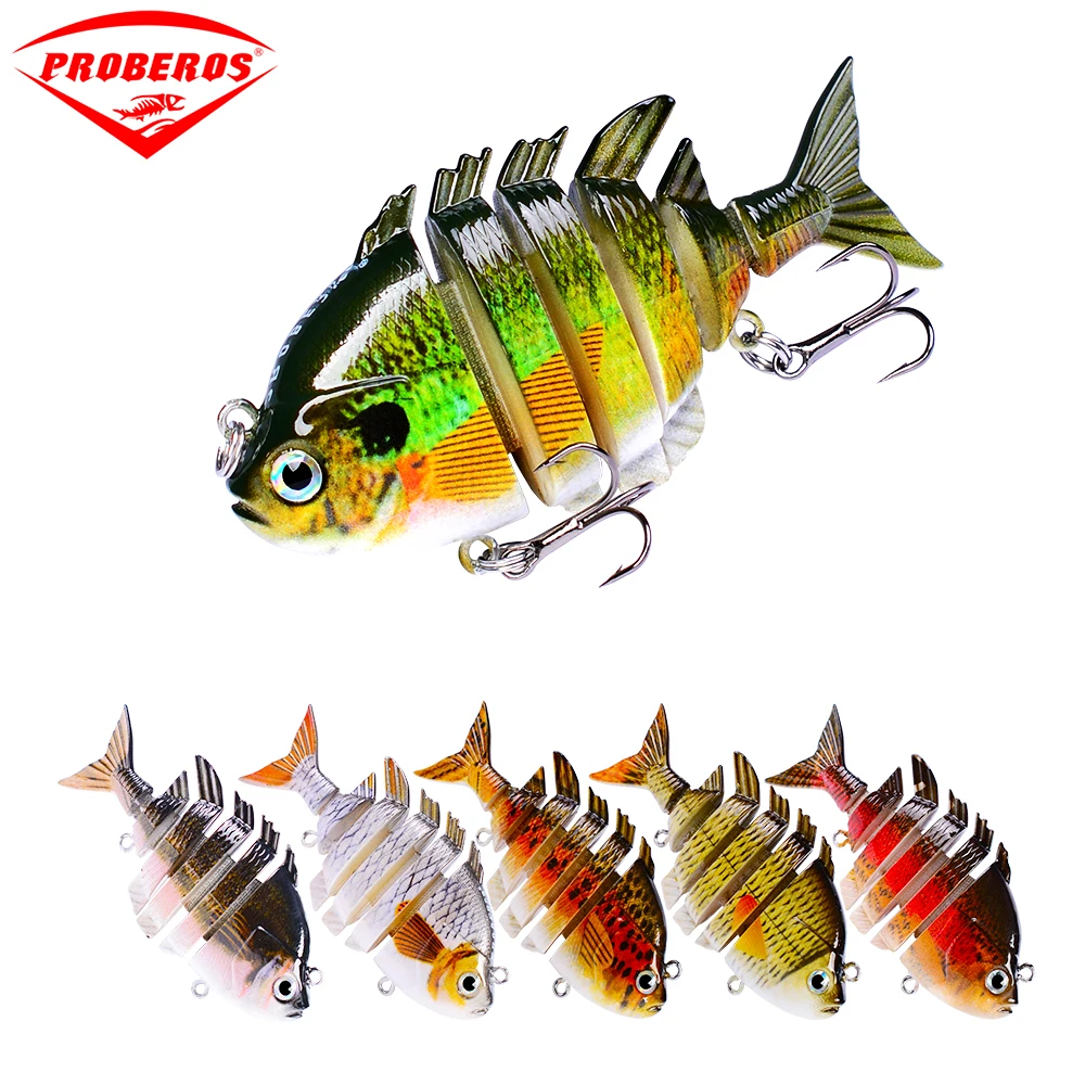 FLYBASS 1 шт. Новый 6 секций рыболовная приманка 0 501 унц.-14 21 г/8 см-3 15 "Swimbait 8 # черный
