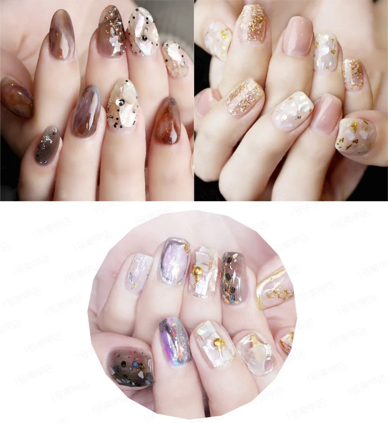 10/20 г неправильной оболочки бумажные Блестки для творчества флаконы ногтей