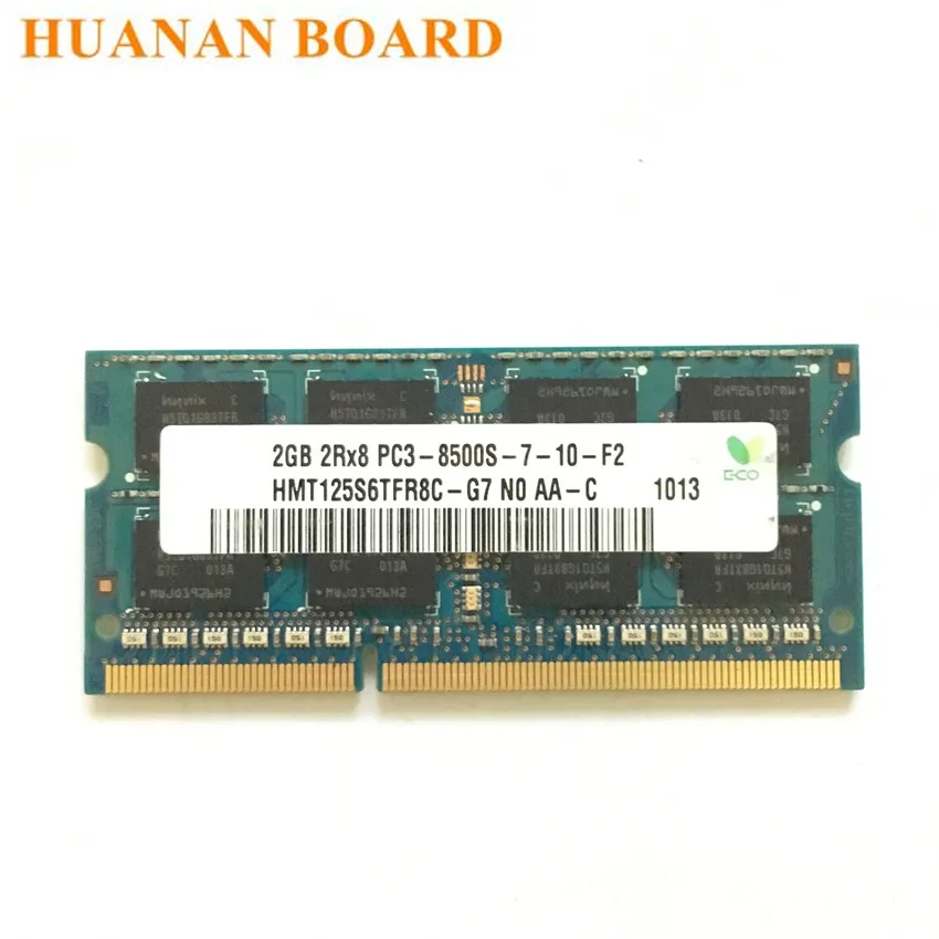 2 Гб PC3-8500S DDR3 1066 МГц памяти ноутбука 2G PC3 8500 S 1066 МГц Тетрадь модуль sodimm ОЗУ Hynix Чипсет