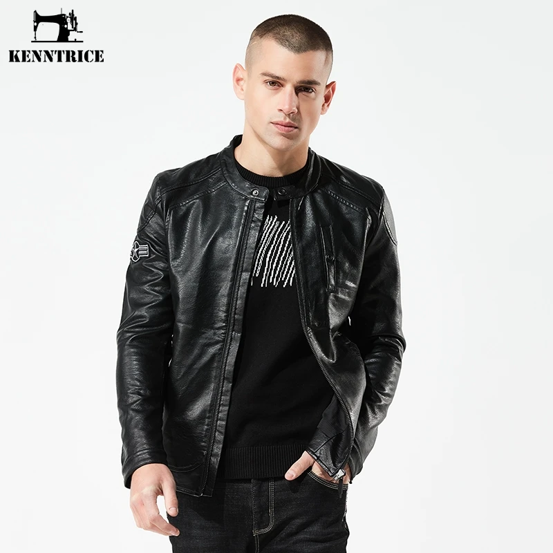 Мужская кожаная куртка Kenntrice Авиатор из искусственной овчины|pilot leather jacket|sheepskin
