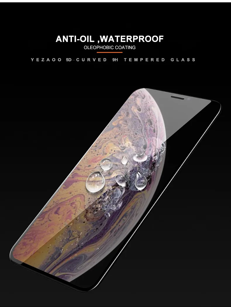 Yezaoo 5D изогнутый полноэкранный защитный чехол для Apple Iphone 6 6 S 7 8 plus X стекло для Iphone XS MAX XR пленка из закаленного стекла