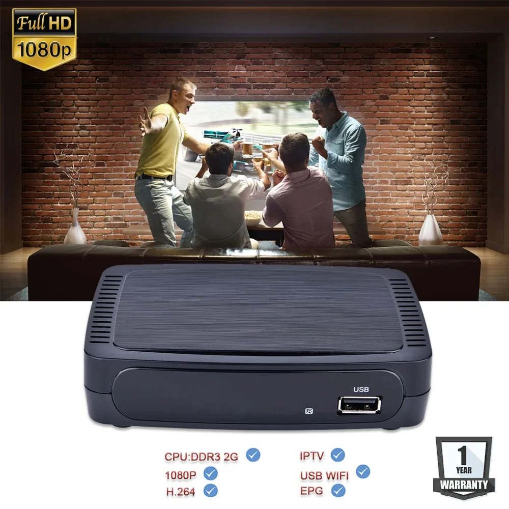 Satxtrem коробка M968 IPTV Set-top Box OTT Интернет ТВ коробка H.265 1080P+ RT5370 USB Wi-Fi, Сталкер Media Player