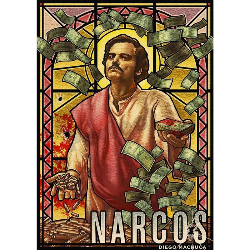 Narcos украшение для домашнего интерьера Крафт Фильм плакат рисунок core наклейки на стену