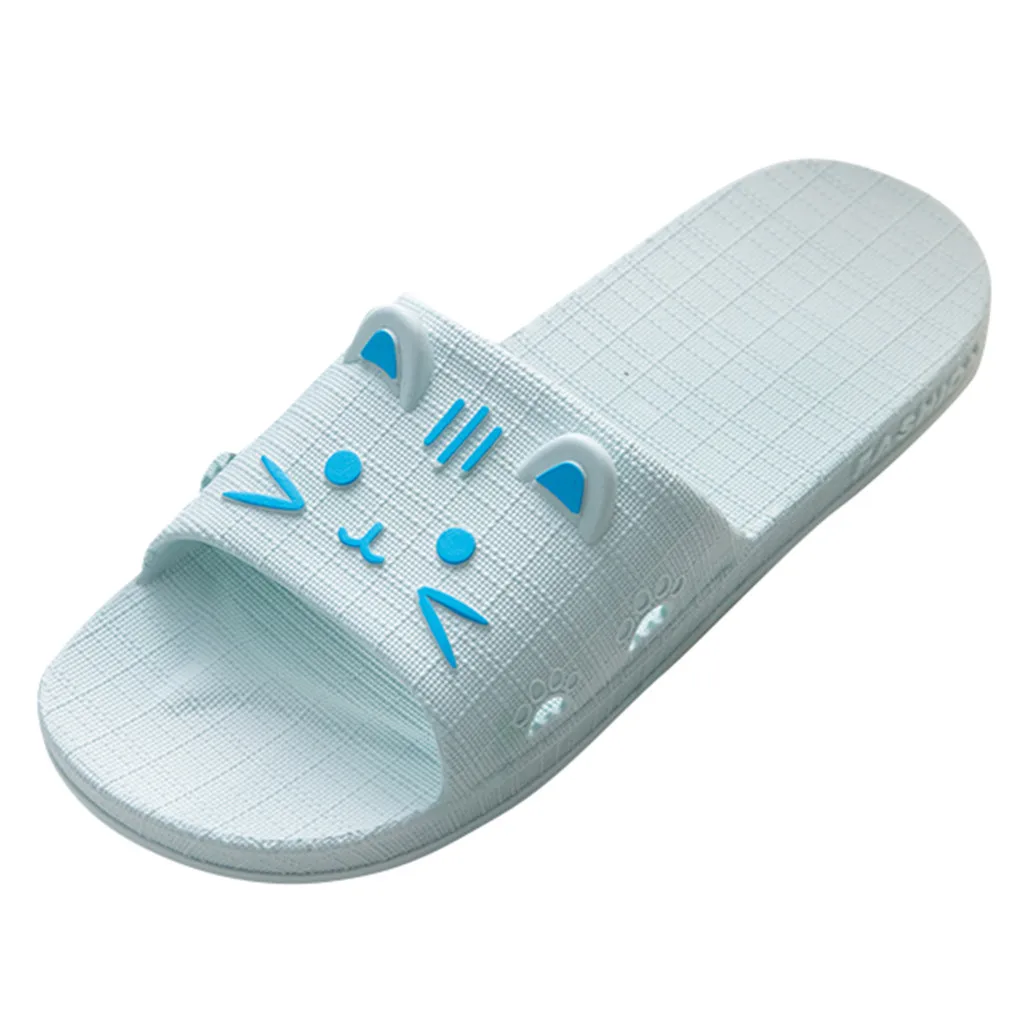 Новинка лета 2019 модные женские одноцветные домашние Нескользящие Тапочки для