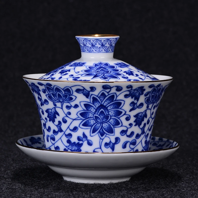 Цзиндэчжэнь сине белая фарфоровая фоточаша красочные чайники домашняя