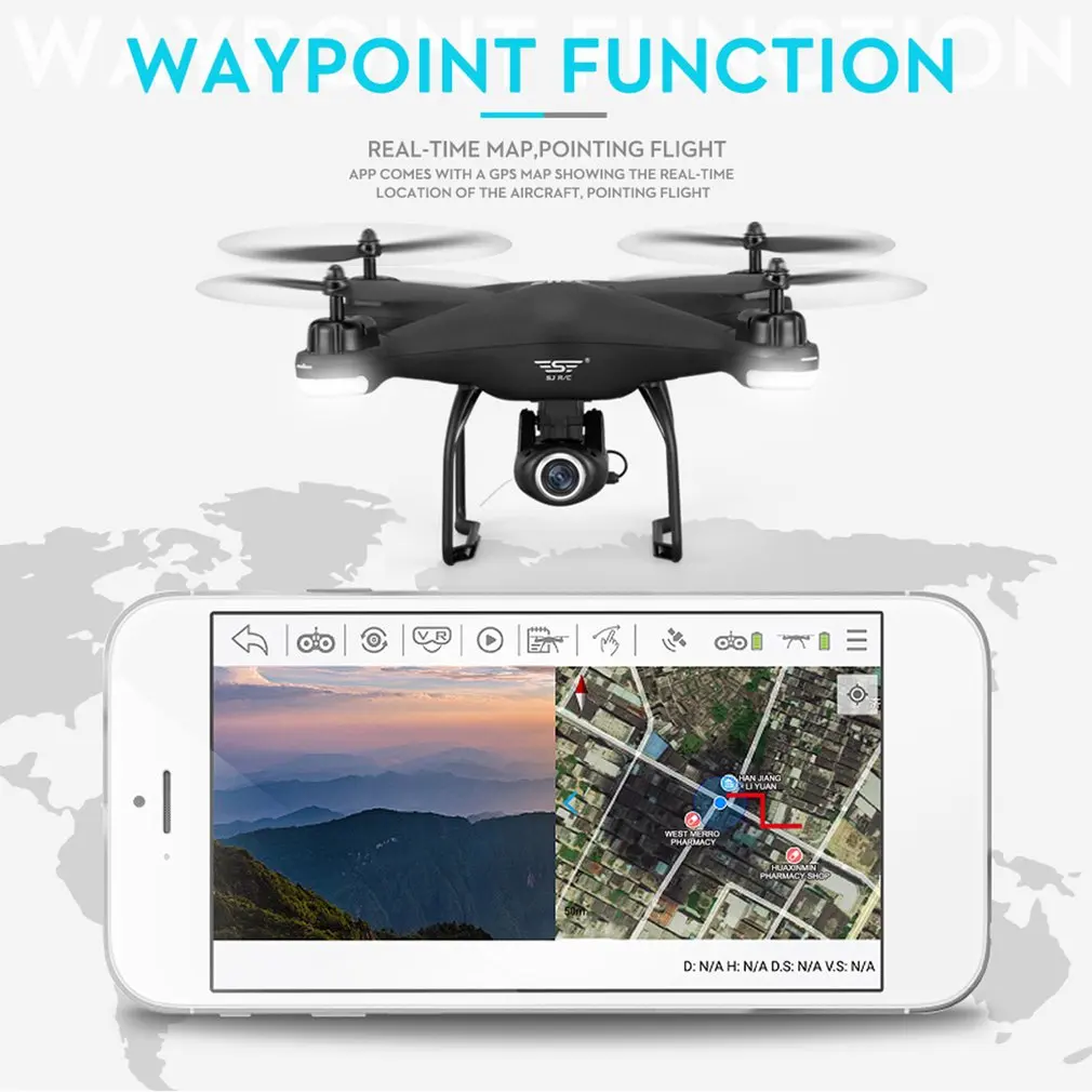S20W S30W gps 4-RC оси для дрона 720/1080P регулируемая камера Безголовый режим Авто контроль