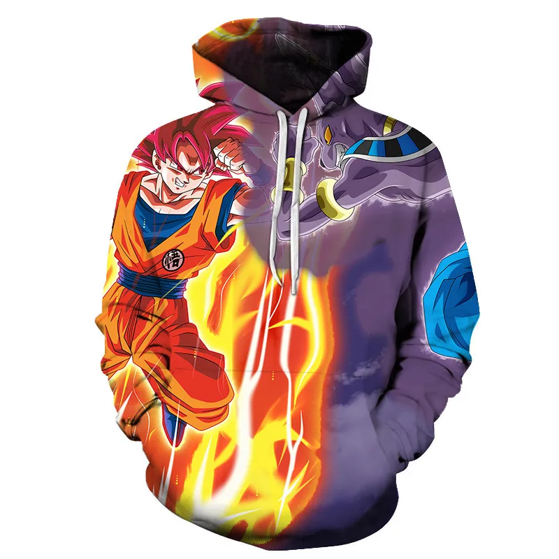 Аниме Dragon Ball Z толстовки с капюшоном и карманами Goku 3D толстовки пуловеры для мужчин и женщин верхняя одежда с длинными рукавами новая Толстовка S-6XL