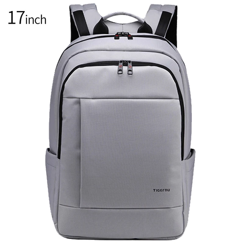 Silver Grey 17inch Tigernu Мужчины Рюкзак Мода Рюкзак Анти Вор 14 15.6 дюймовый ноутбук Рюкзак Женщины Школьный Рюкзак Школы для Подростков - Цвет: Silver Grey 17inch