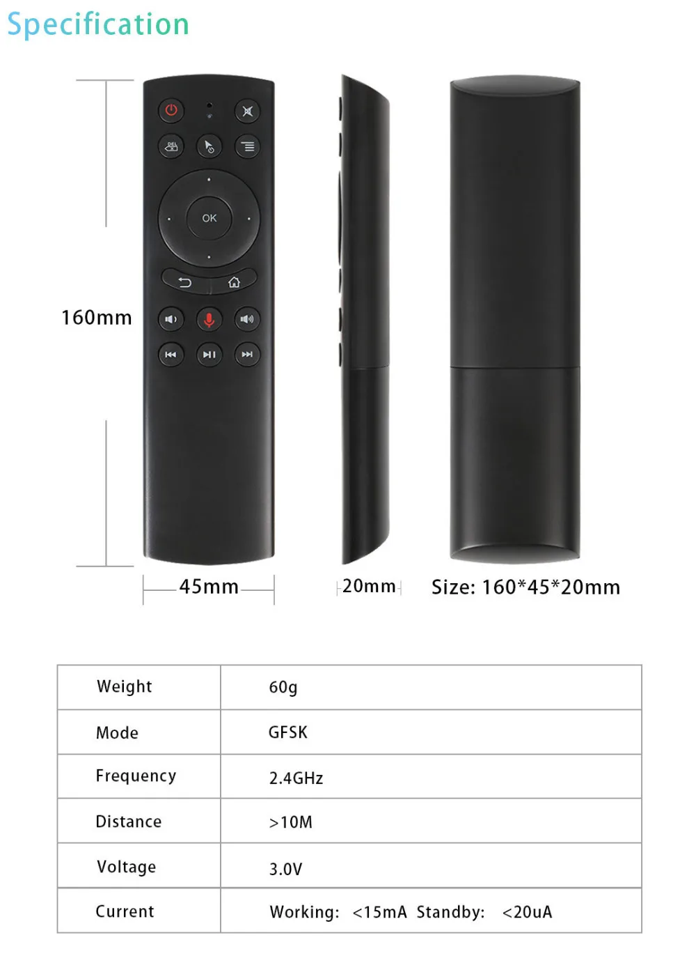 G20 Air Mouse Bluetooth голосовой пульт дистанционного управления для Smart TV Android Box IP