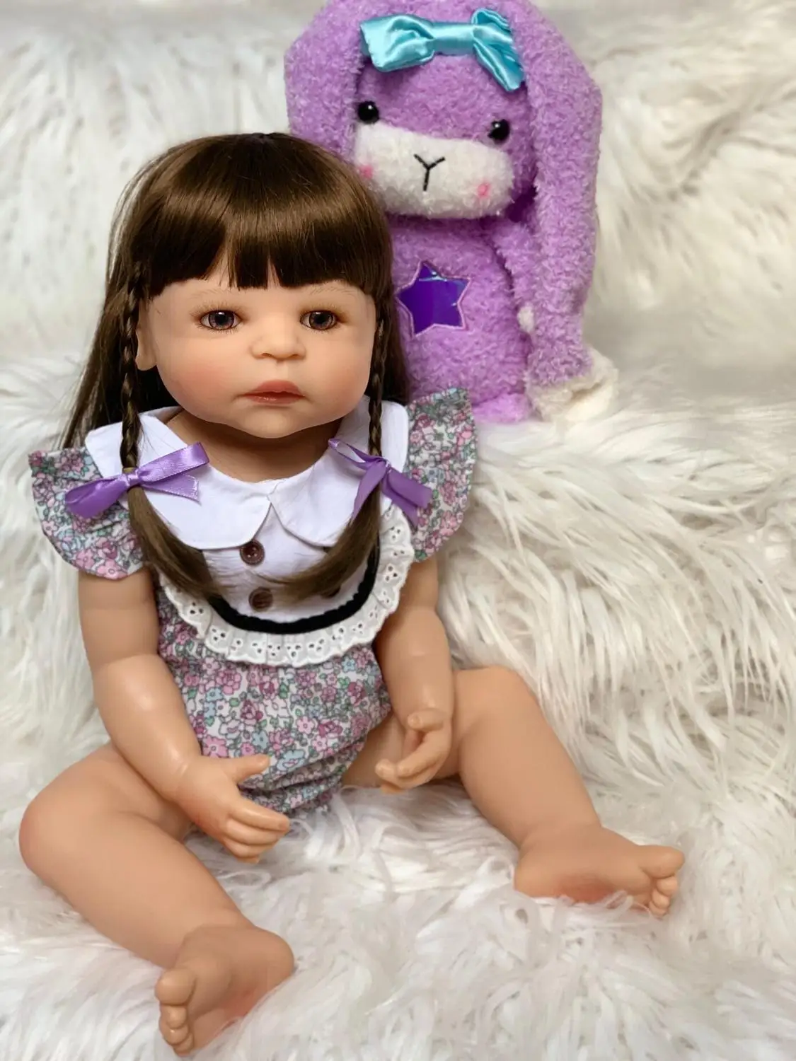 55 см оригинальная силиконовая кукла Reborn игрушка для новорожденной девочки