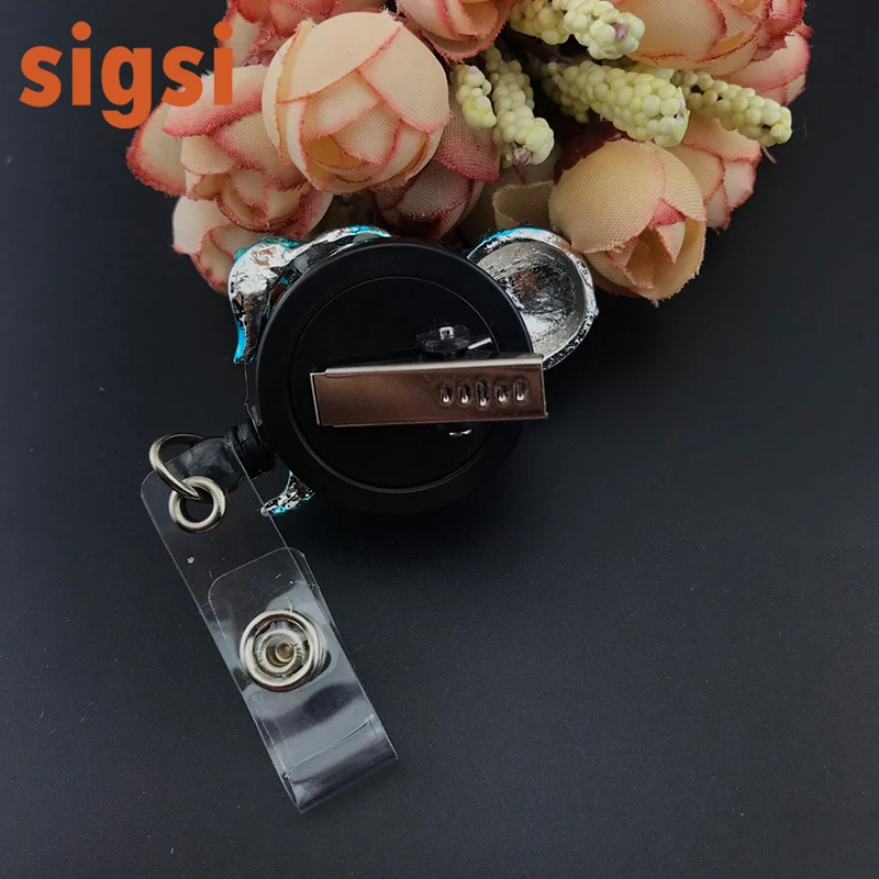 Blue Octopus ID badge reel Nurse broach pins Retractable holder brooch | Brooches