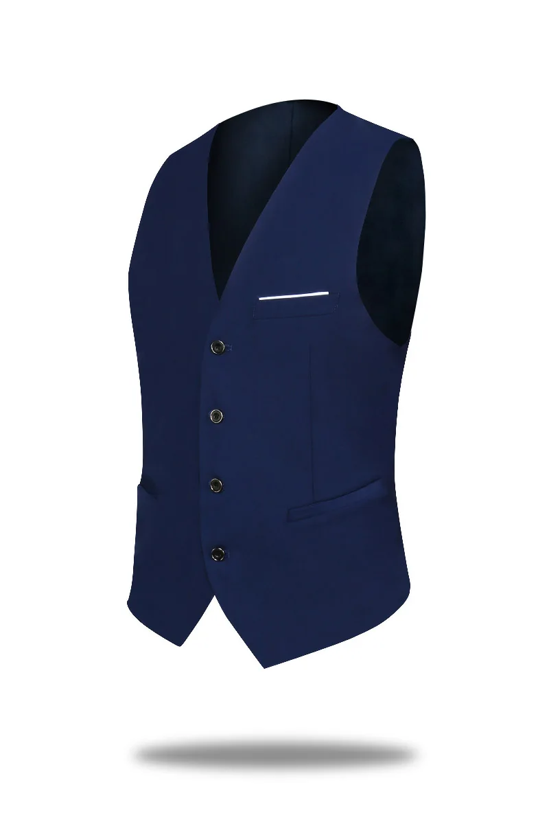 Dark Blue PEORCHID классический жилет для мужские черные Veston Sans Manche Homme Для мужчин s Wasitcoat Свадебные однобортный Тонкий торжественное платье жилет - Цвет: Dark Blue
