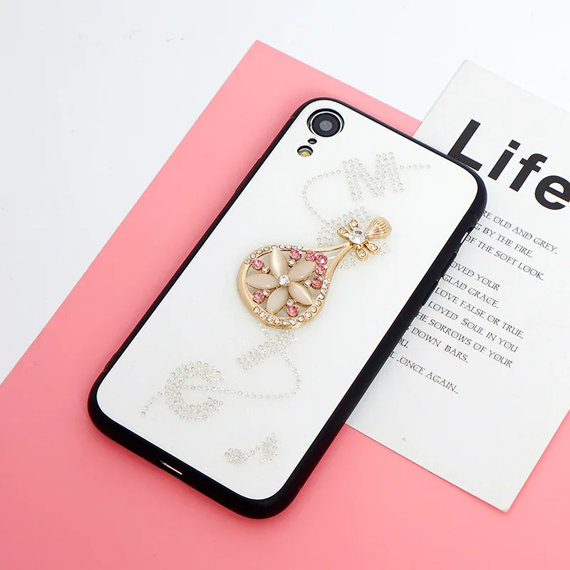 For apple iphone 7 8 plus mobile phone case net red vibrating new rhinestone acrylic xs max luxury protective cover |