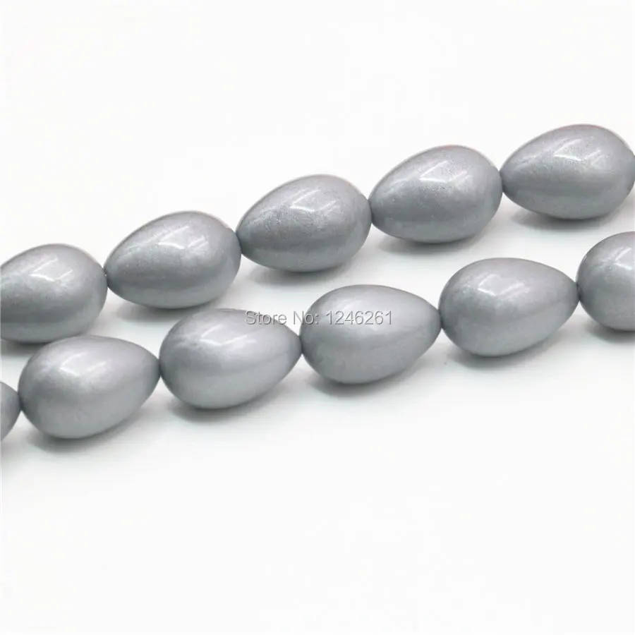 9x13 мм Серебристые стеклянные жемчужные бусины украшения капли воды свободные