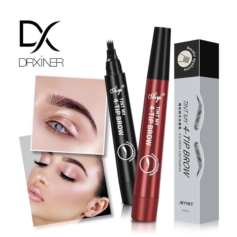 Microblading карандаш для бровей водонепроницаемый вилка кончик бровей Карандаш для татуировки длительный Профессиональный тонкий эскиз жидкий карандаш для бровей