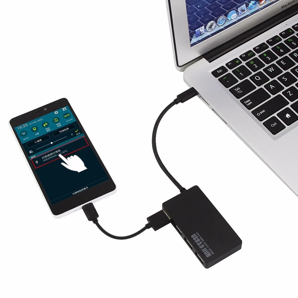 Адаптер питания CHUYI usb 3.1 Type C на 4 порта USB 3 0 HUB с функцией OTG штепсельная вилка