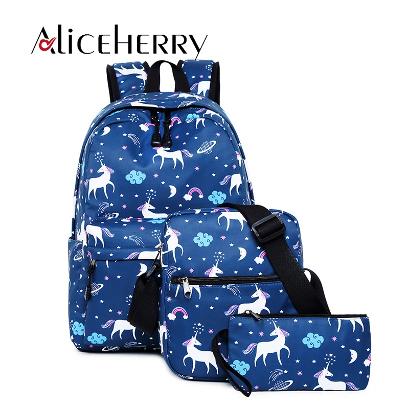 Нейлоновый рюкзак с принтом для подростков высококачественный дорожный женские