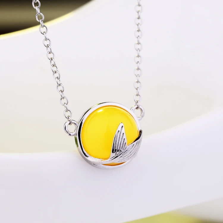 10mm sterling silver Color empty 925 silver plated white gold pendant empty tray diy inlaid beeswax amber pendant blank