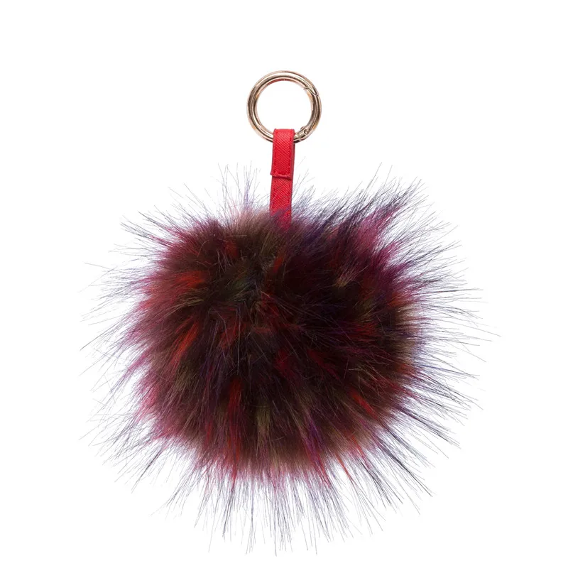 Брелок для ключей с большим меховым помпоном 13 см|key chain|keyring fluffyplush key ring |