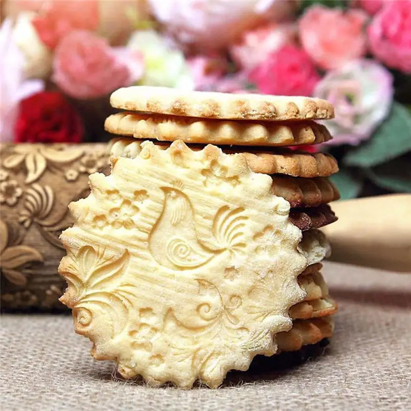 Новый рельефная Скалка с гравировкой резного дерева выпечки печенья печенье