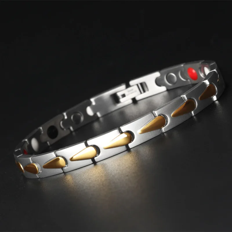 

Brand New Magnetic 4 Health Care Elements 316L Titanium Bracelets & Bangles for Women Fashion Jewelry