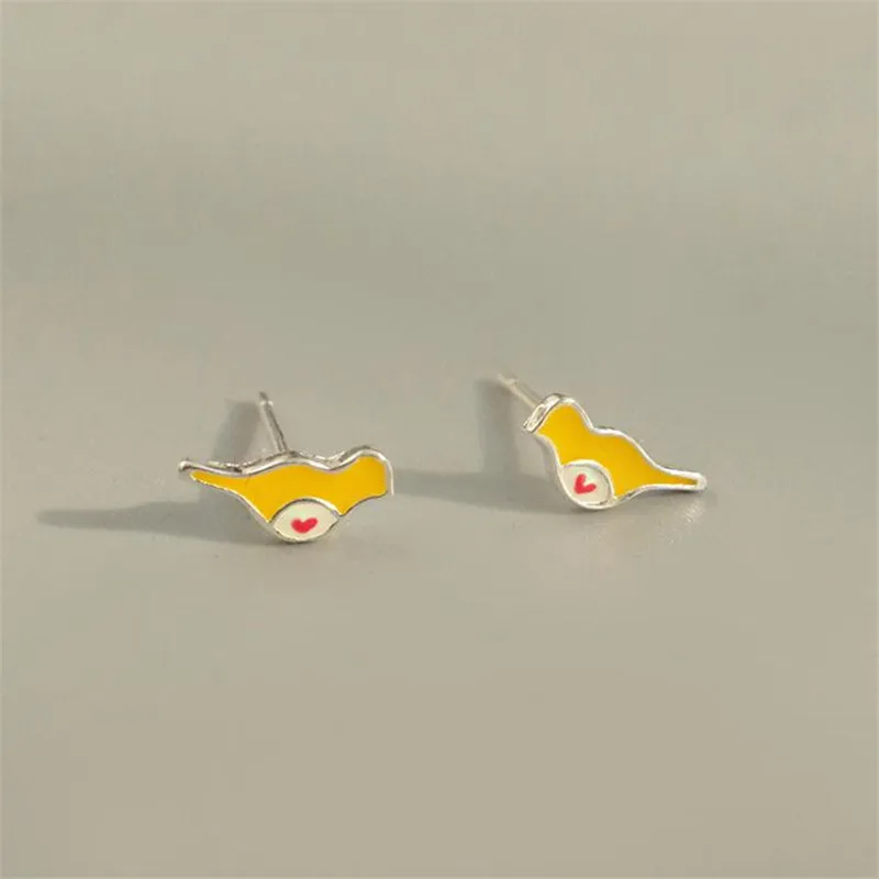 Новые милые красивые модные серьги с птицами из стерлингового серебра 925 пробы