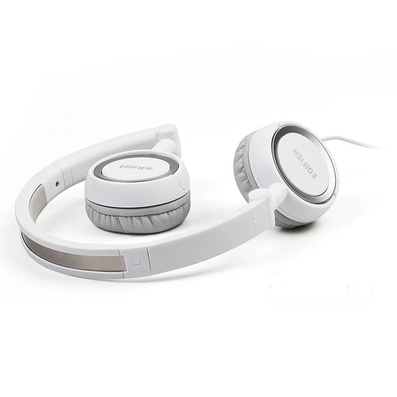 Edifier P650 HIFI наушники складной дизайн шумоподавление Гарнитура 3,5 мм с микрофоном чистый звонок для мобильного телефона ПК планшета - Цвет: White